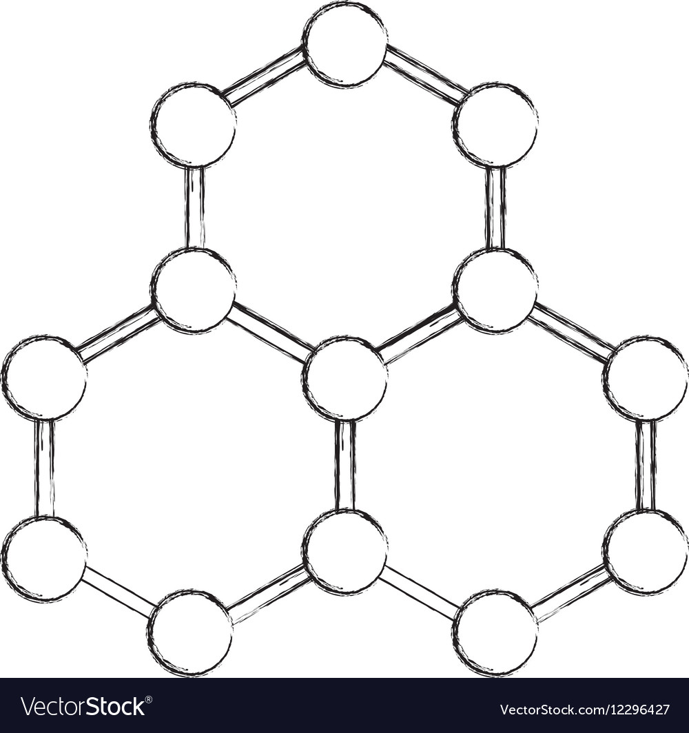 Molecule structure isolated icon