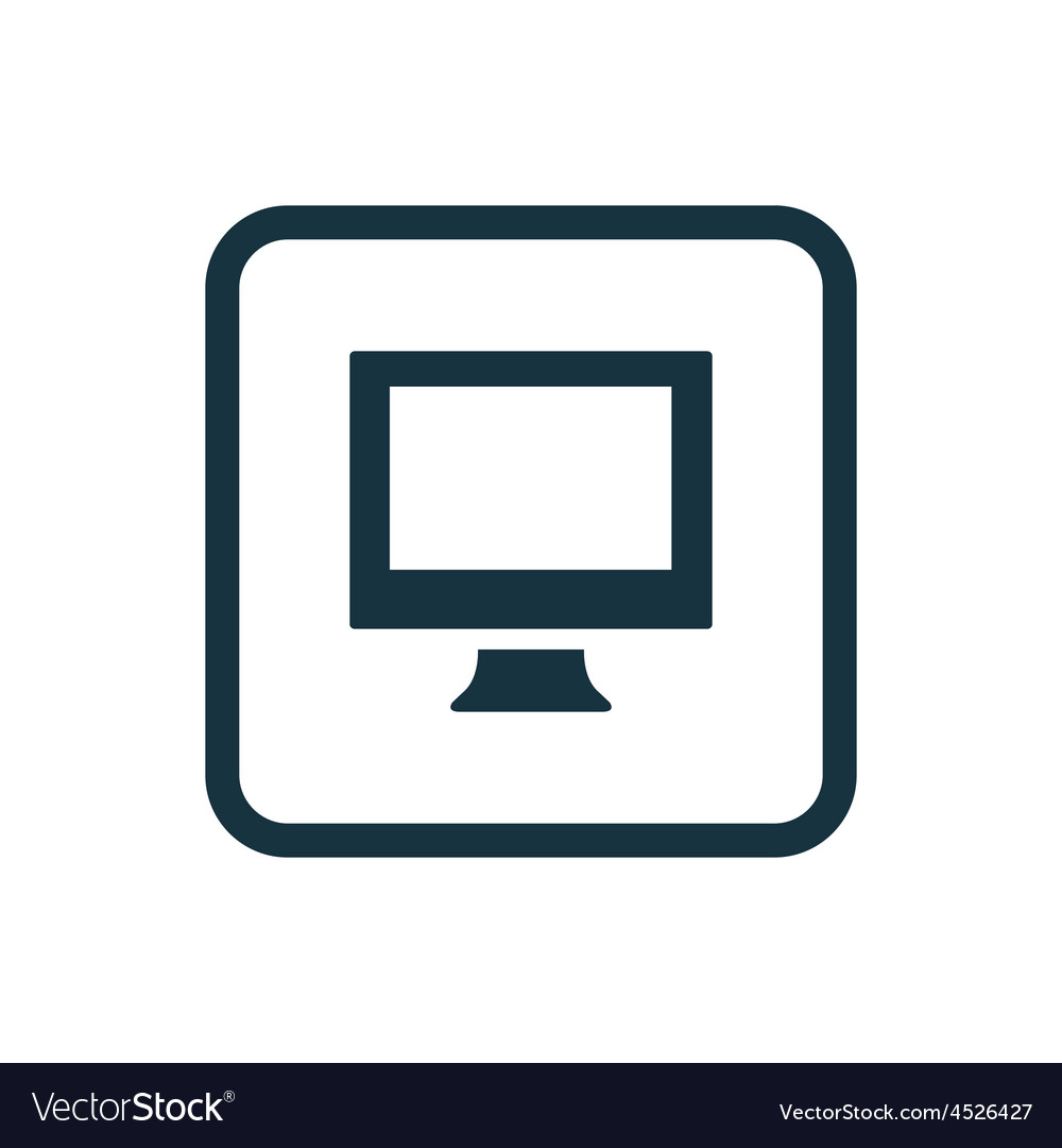 Pc icon rounded squares button