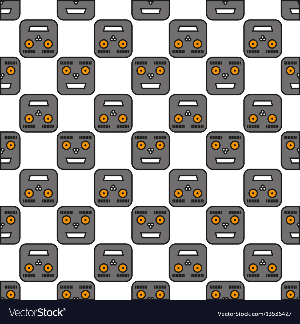 Nahtlose Muster von Robotern vector image Nahtlose Muster von Robotern