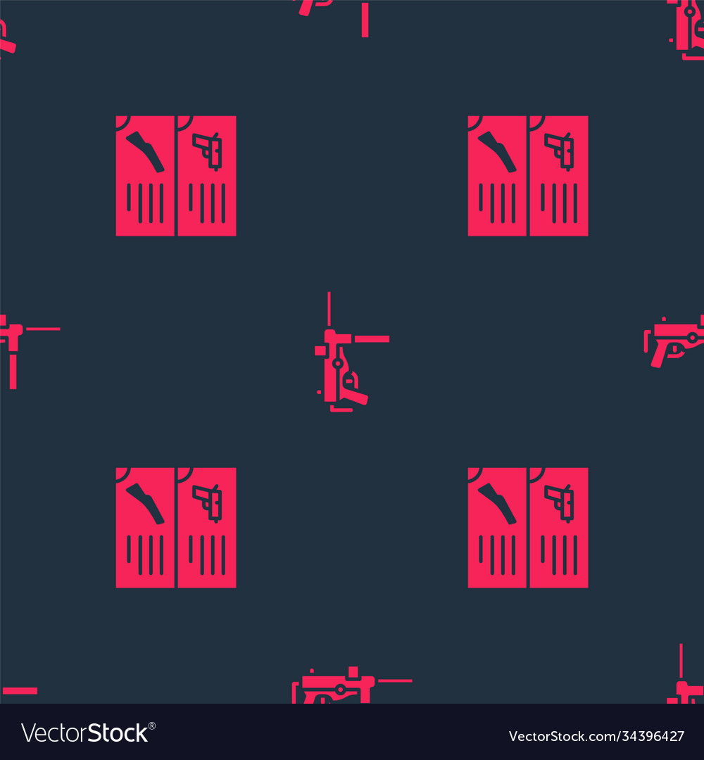 Set weapon catalog and submachine gun m3 Vector Image