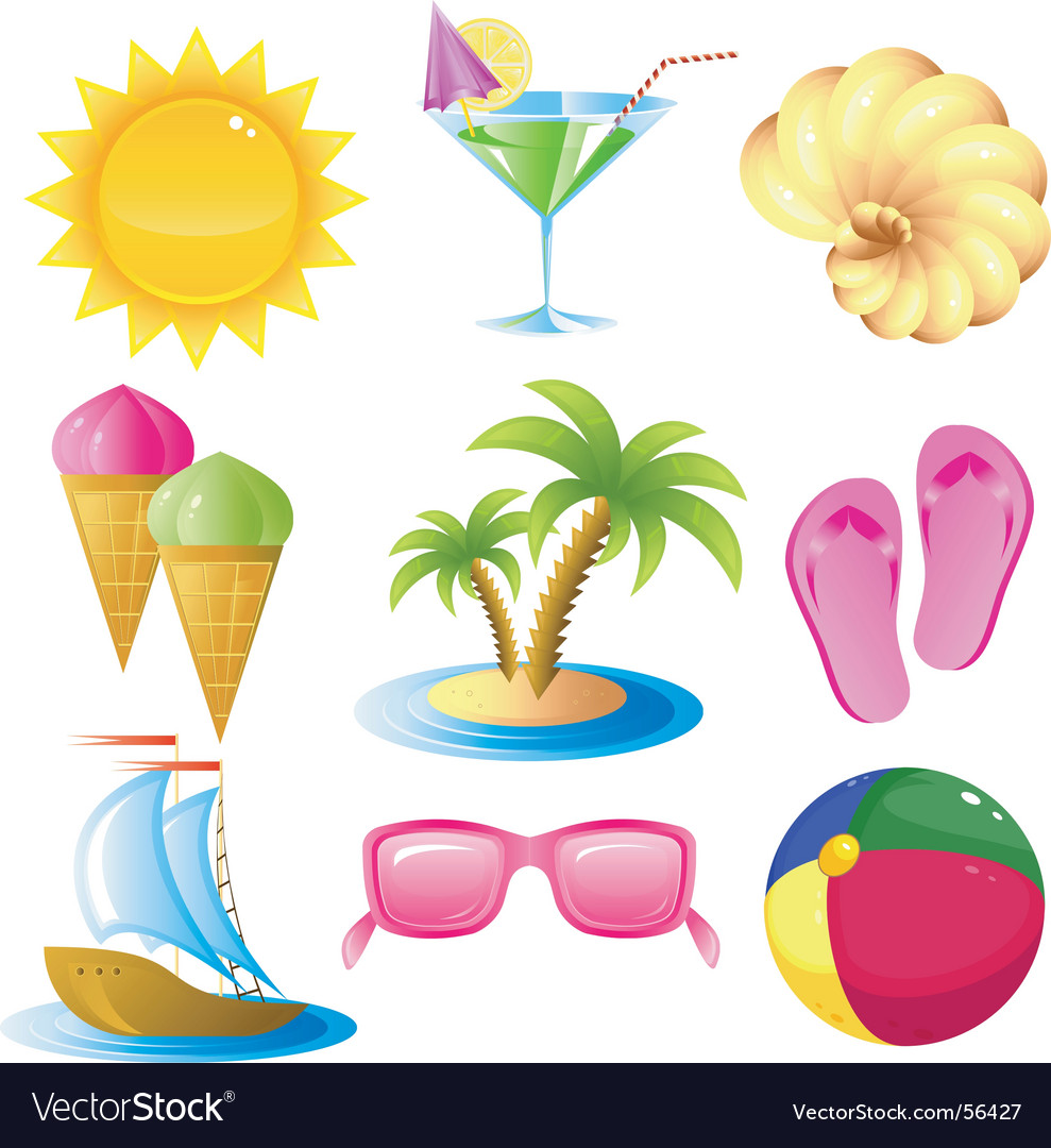Tropical Shells and Beach Elements
