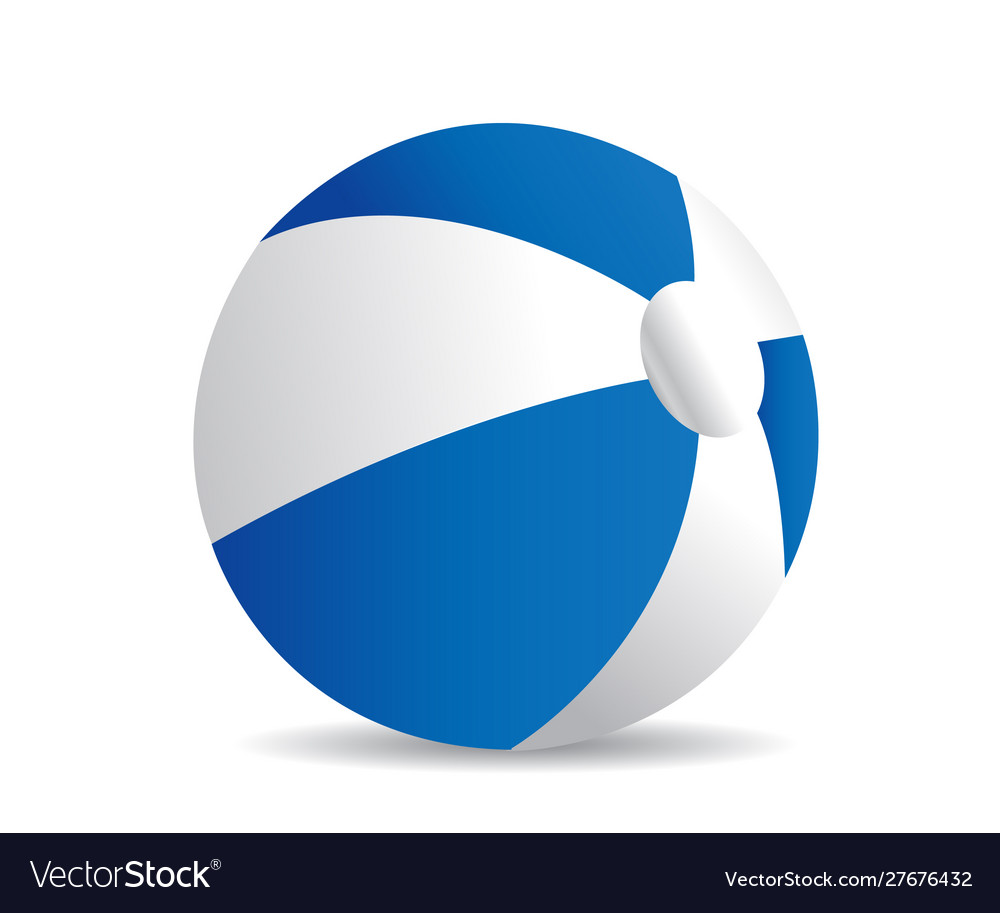 A beach ball on white background Royalty Free Vector Image