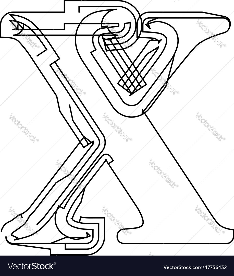 Architectural project font technical draw style