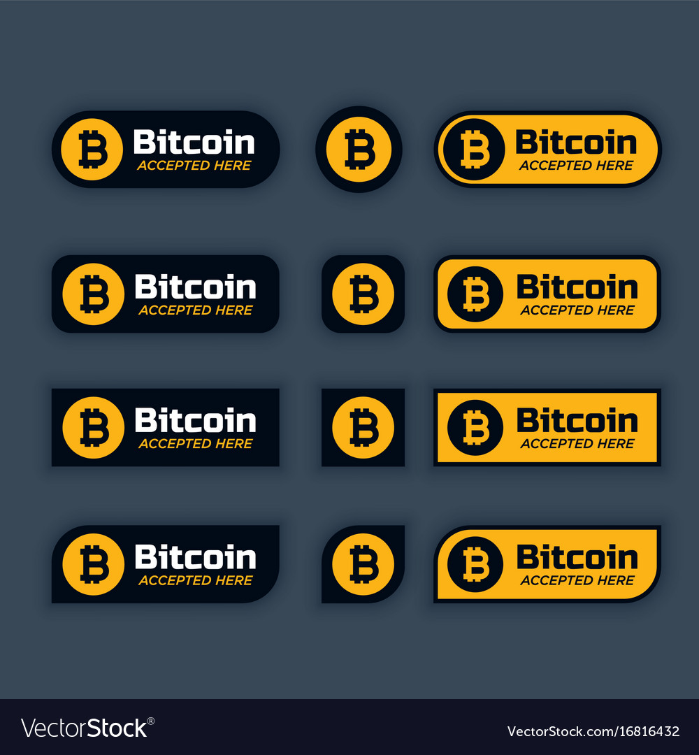 Bitcoin Buttons and Labels Set
