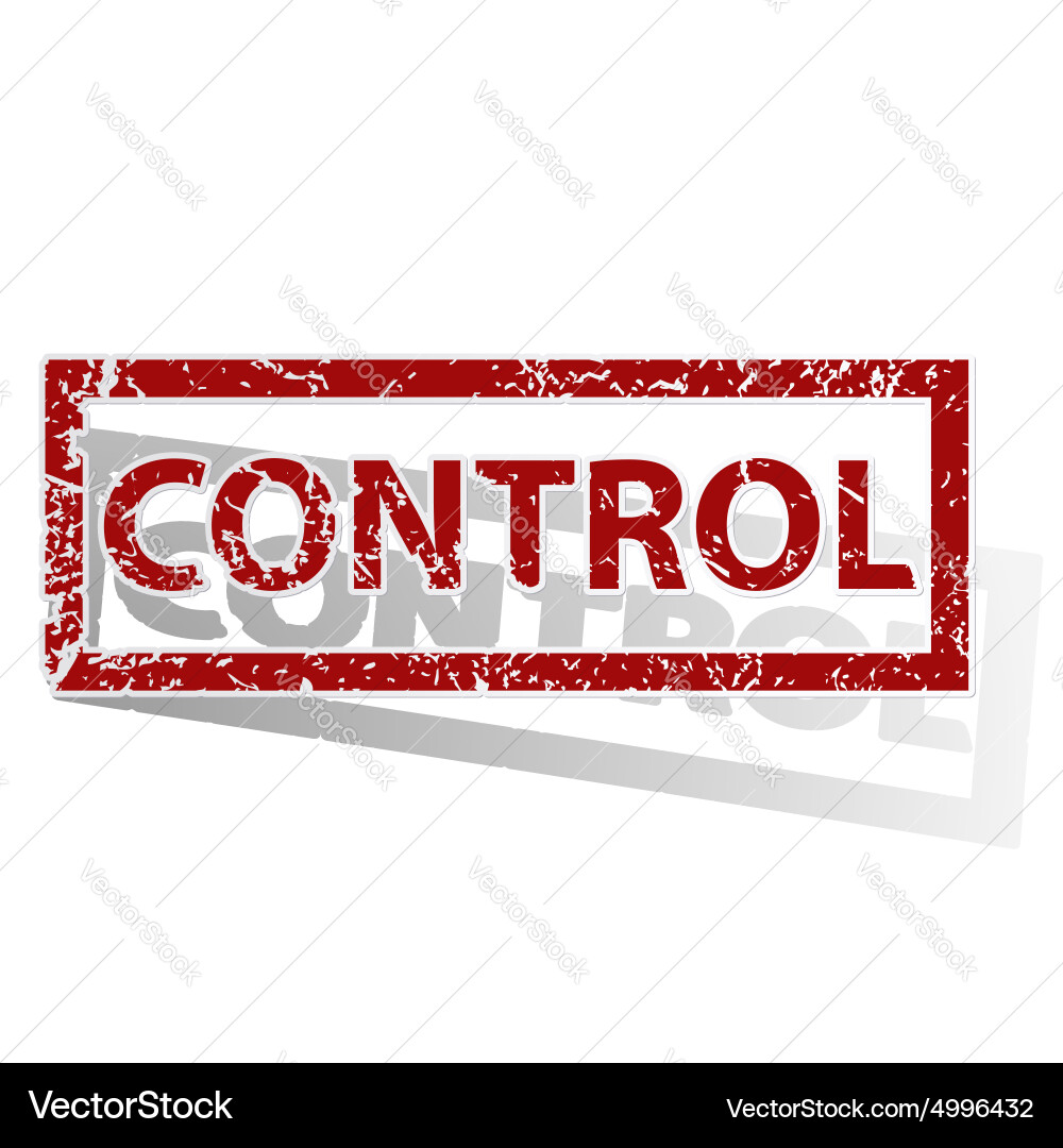 Control outlined stamp Royalty Free Vector Image