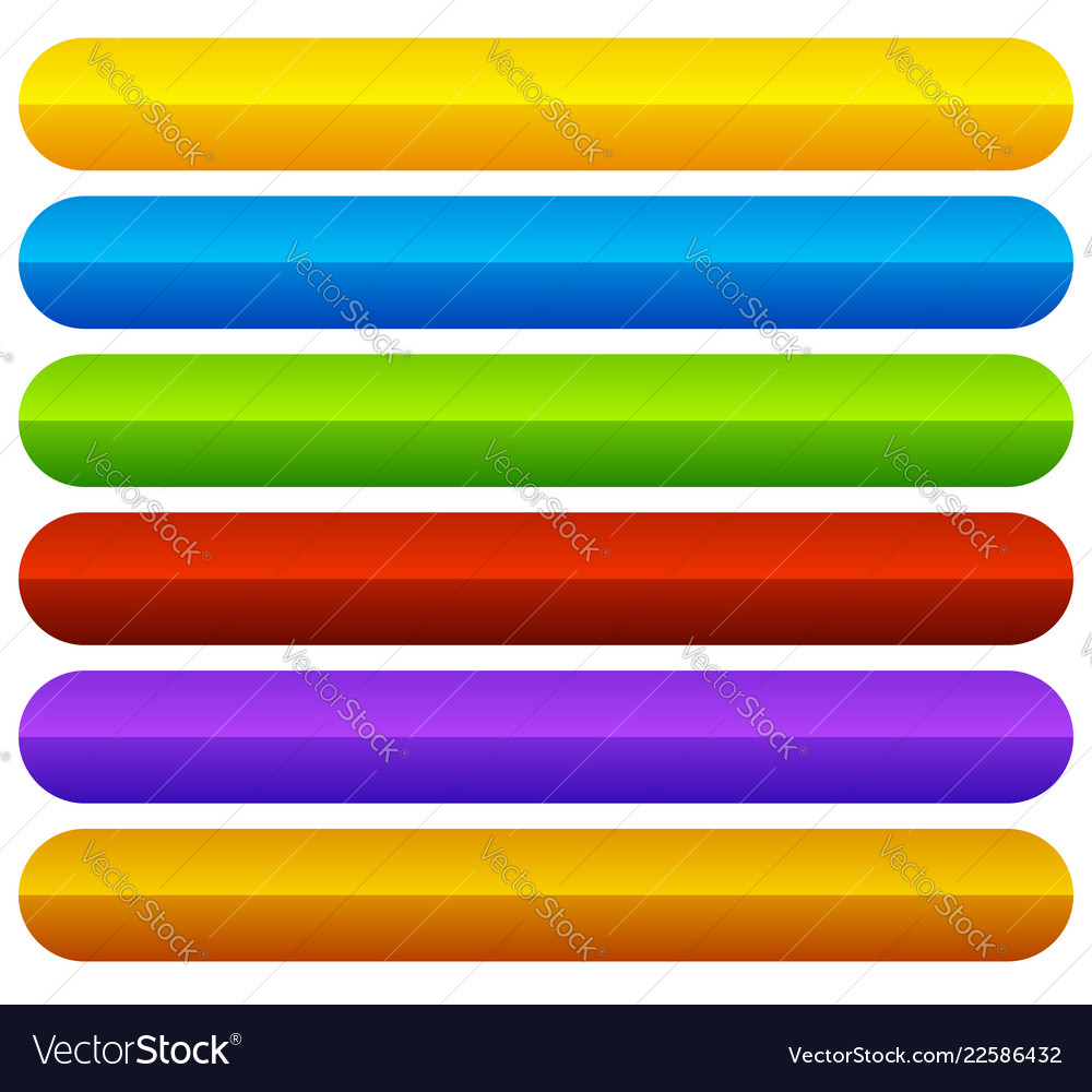 Horizontal colorful vivid buttons with blank