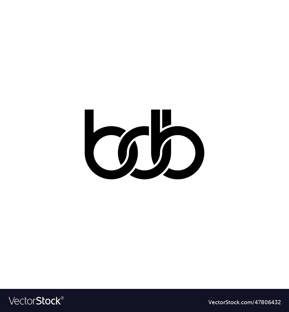 Letters bdb monogram logo design Royalty Free Vector Image