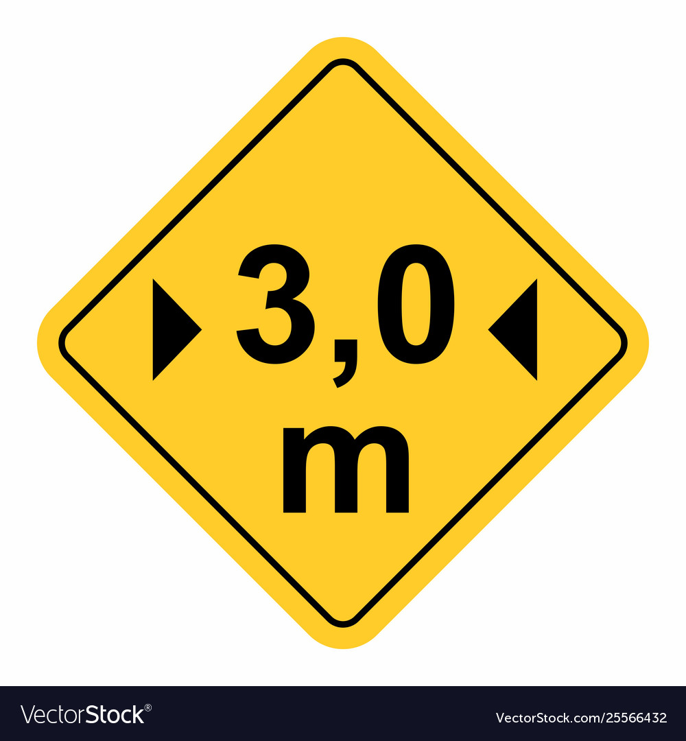 Maximum width traffic sign vector image Maximum width traffic sign