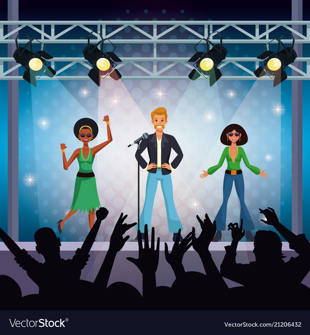 Music concert stage Royalty Free Vector Image - VectorStock