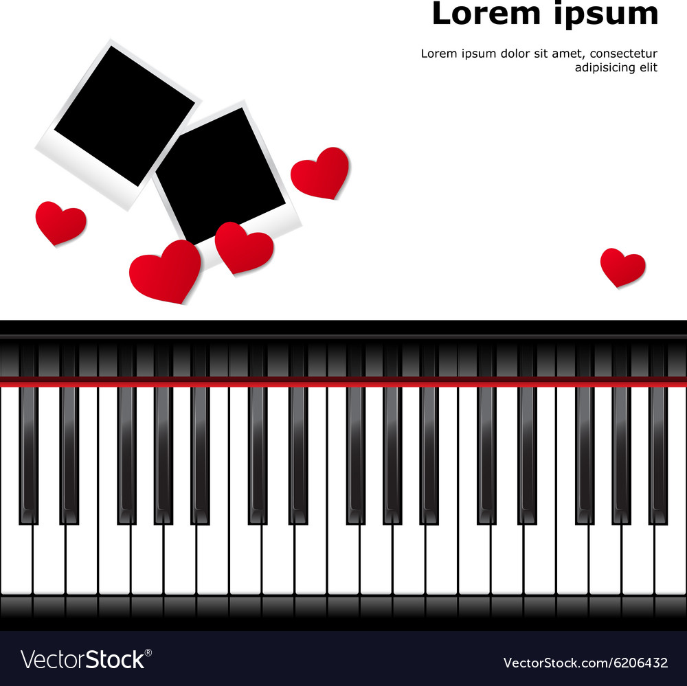 piano template royalty free vector image vectorstock