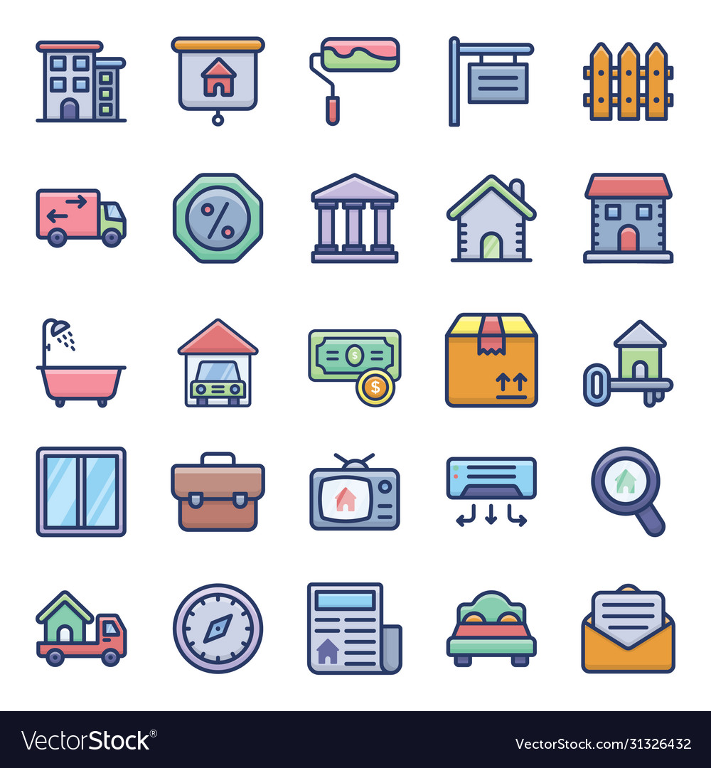 Real estate icons pack