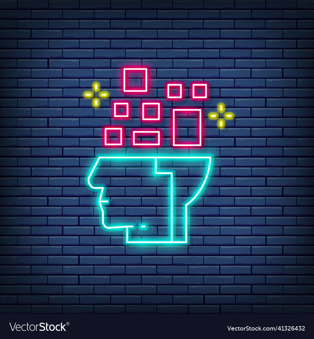 Robot head brain connected to circuit board vector image Robot head brain connected to circuit board