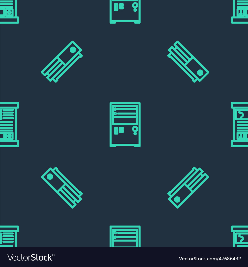 Set line computer video game console vector image Set line computer video game console
