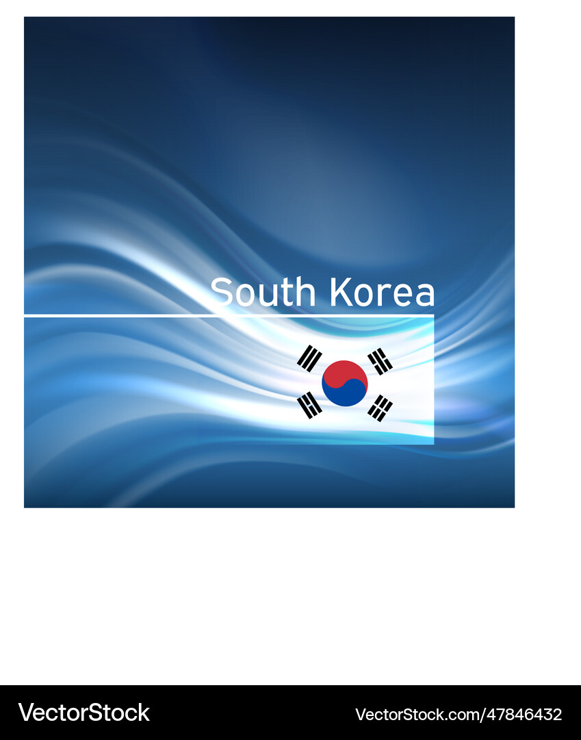 South korea flag background abstract korean Vector Image