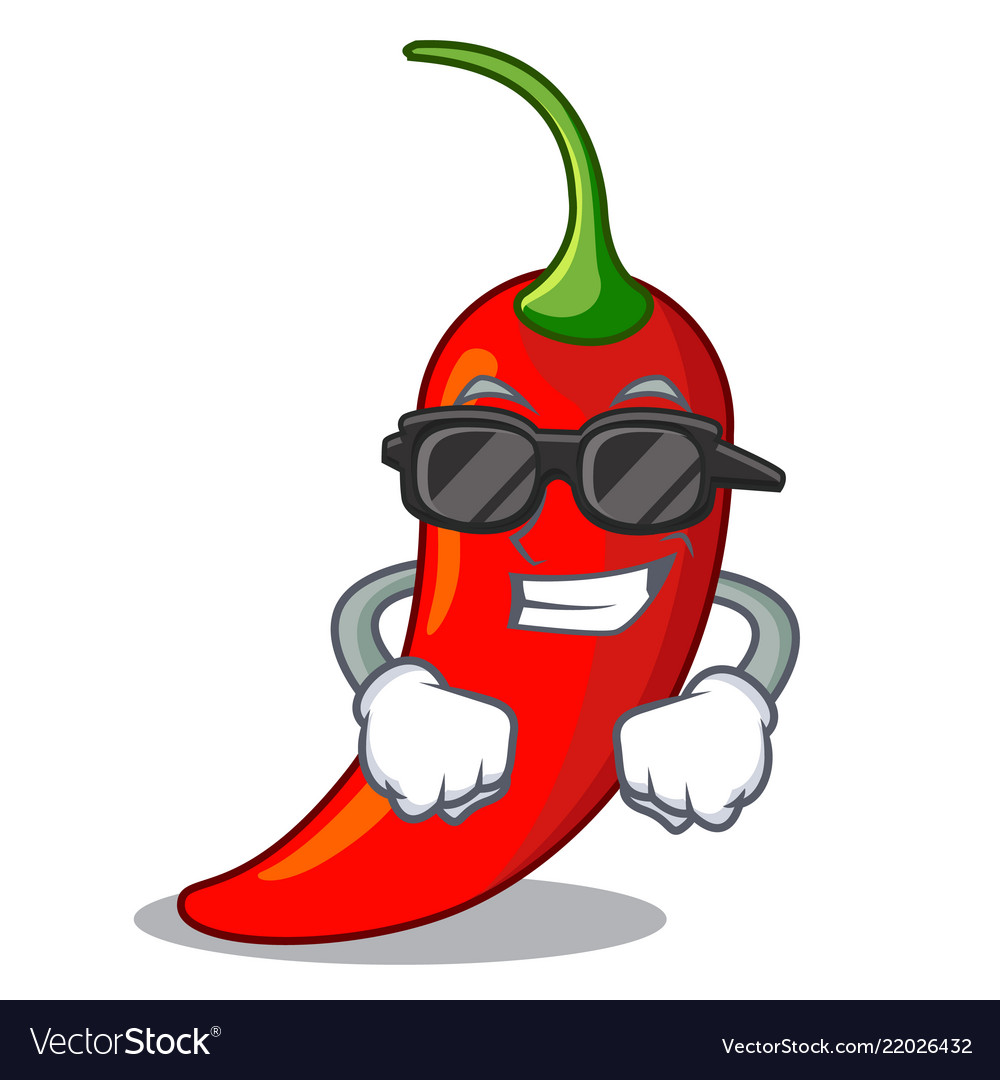 Super cool character red chili pepper