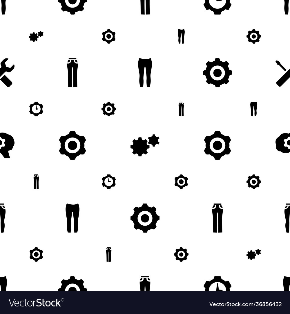 Technical icons pattern seamless white background