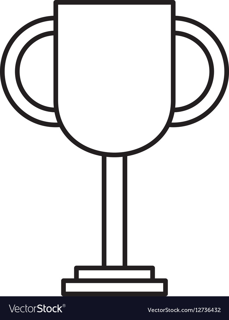 Trophy cup isolated icon Royalty Free Vector Image