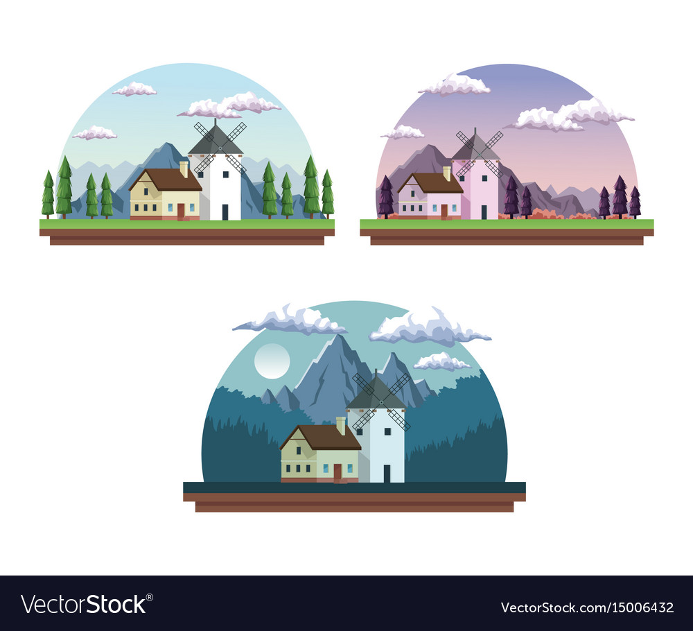 White background with half round frames set