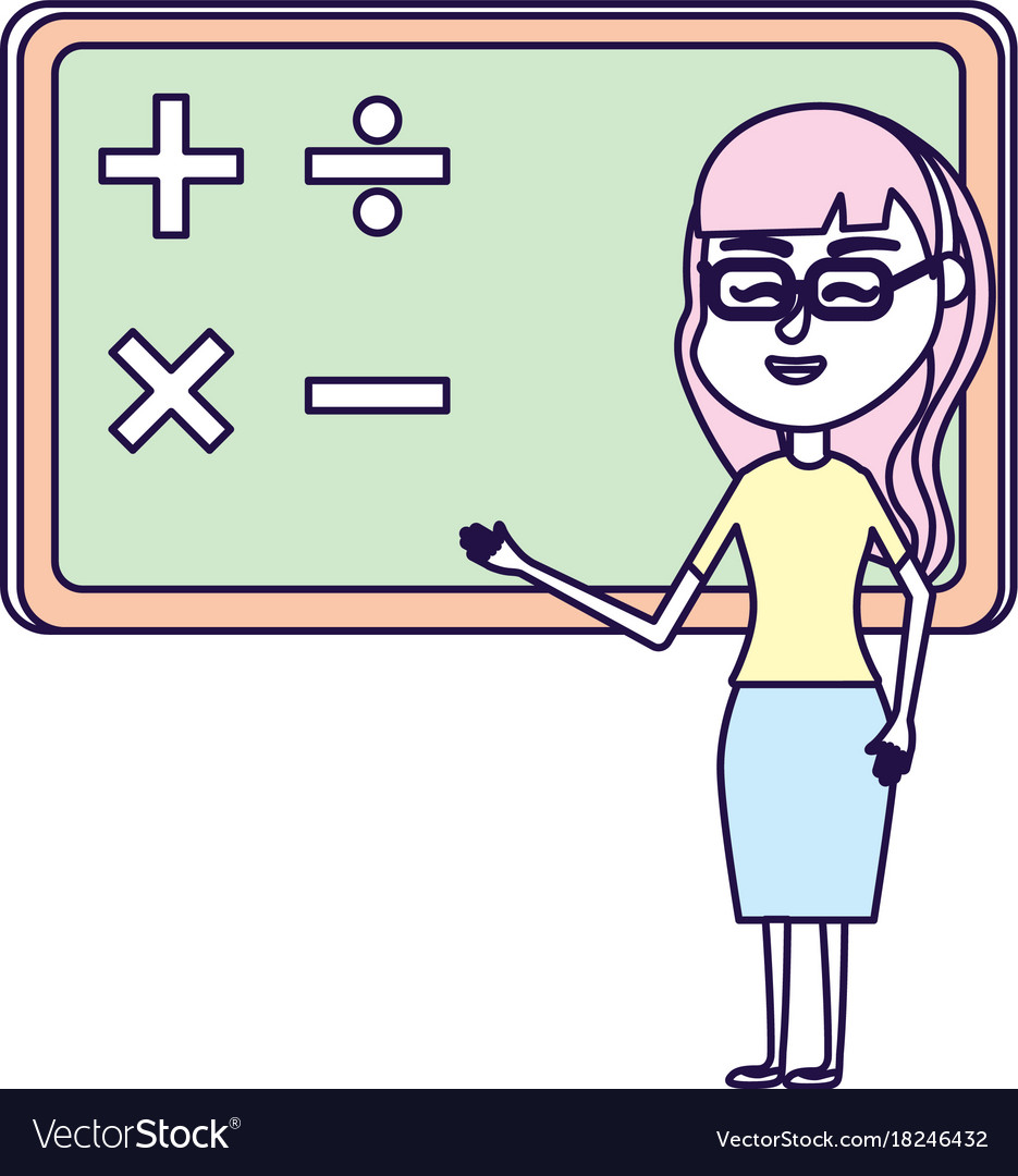 Woman teacher teaching to the student Royalty Free Vector