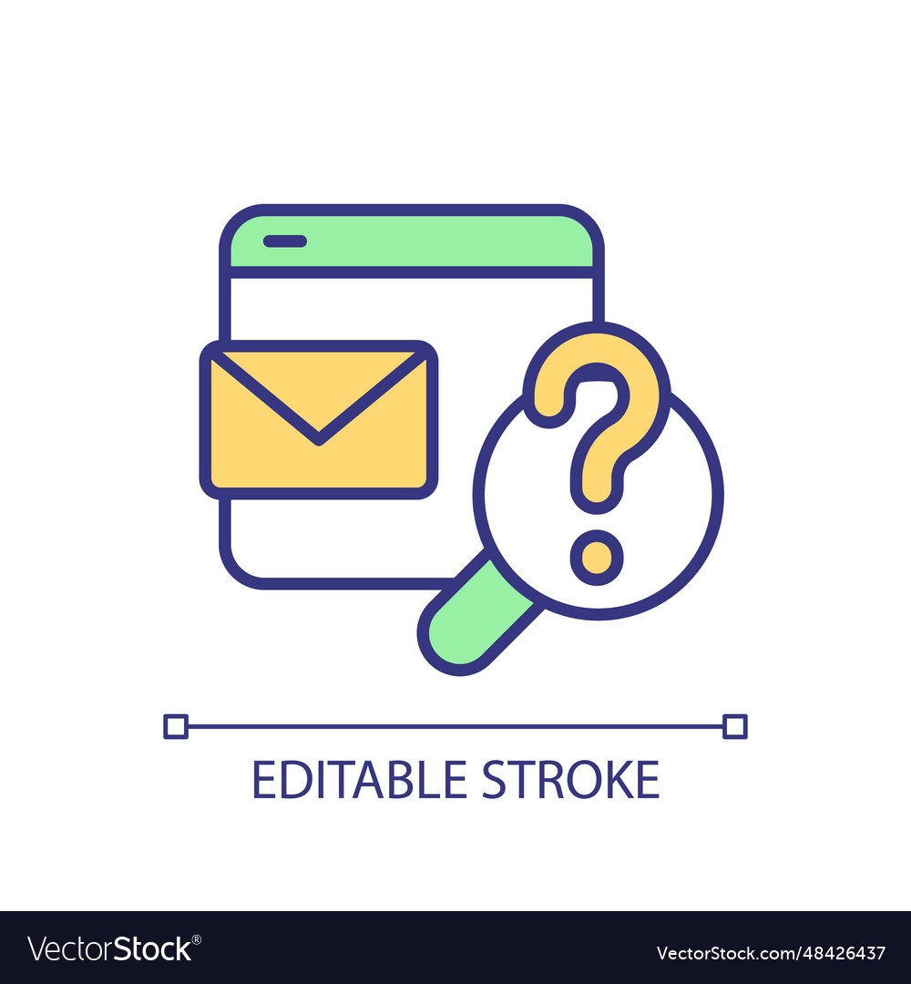 2d thin line multicolor apply and follow up icon vector image 2d thin line multicolor apply and follow up icon