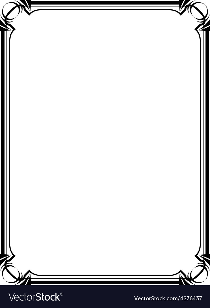 Art deco black ornamental decorative frame Vector Image