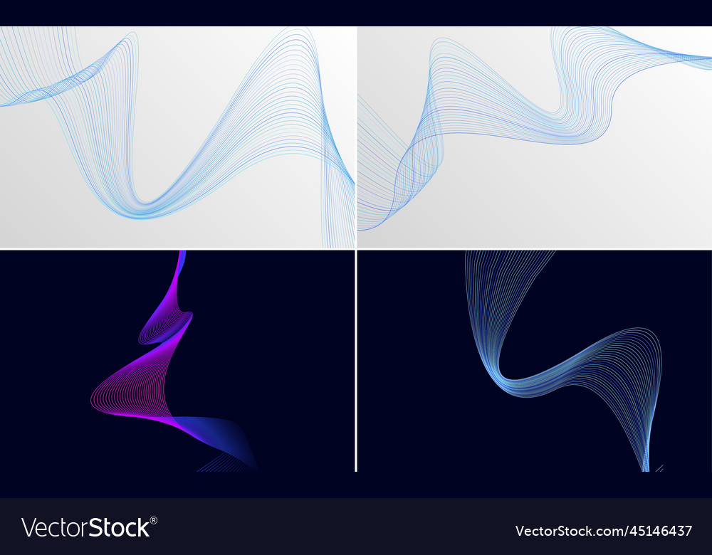 Collection of geometric minimal lines pattern set