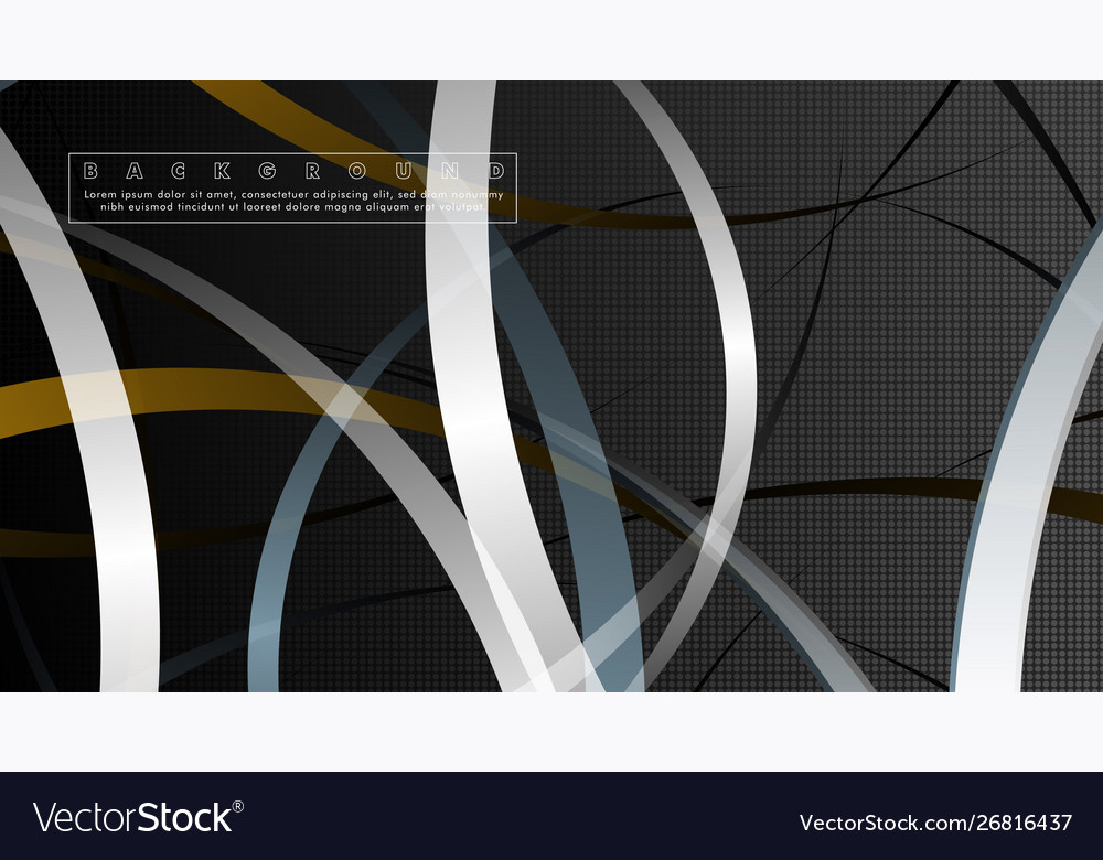 Curved abstract design with background Vector Image Curved abstract design with background