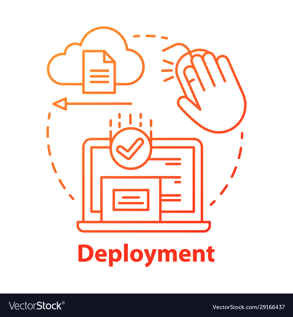 Deployment Concept Icon - Data Send & Receive