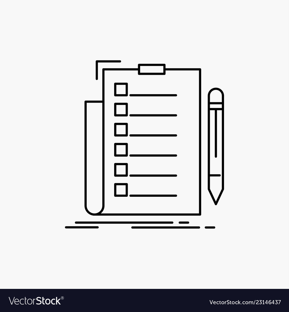 Expertise checklist check list document line icon