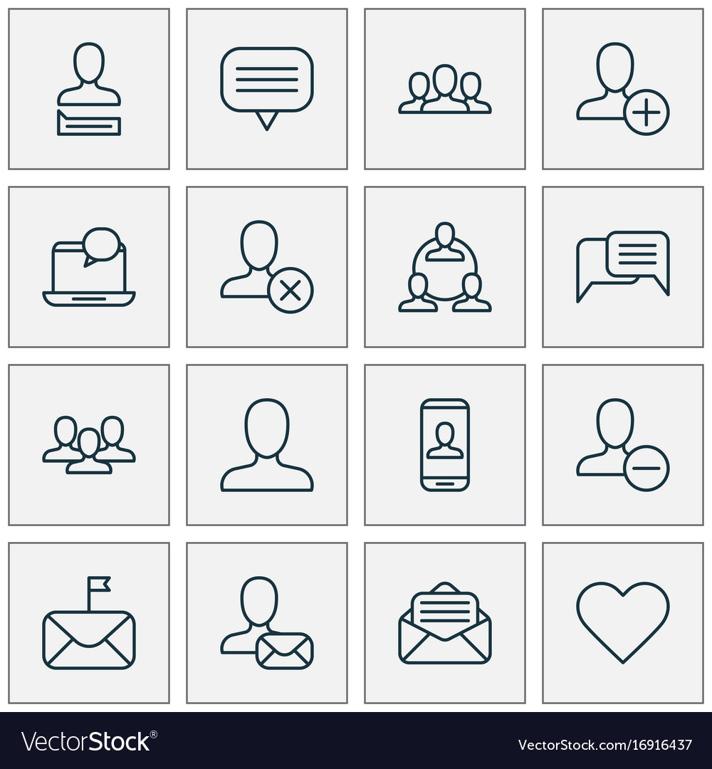 Network icons set collection of chatting mail