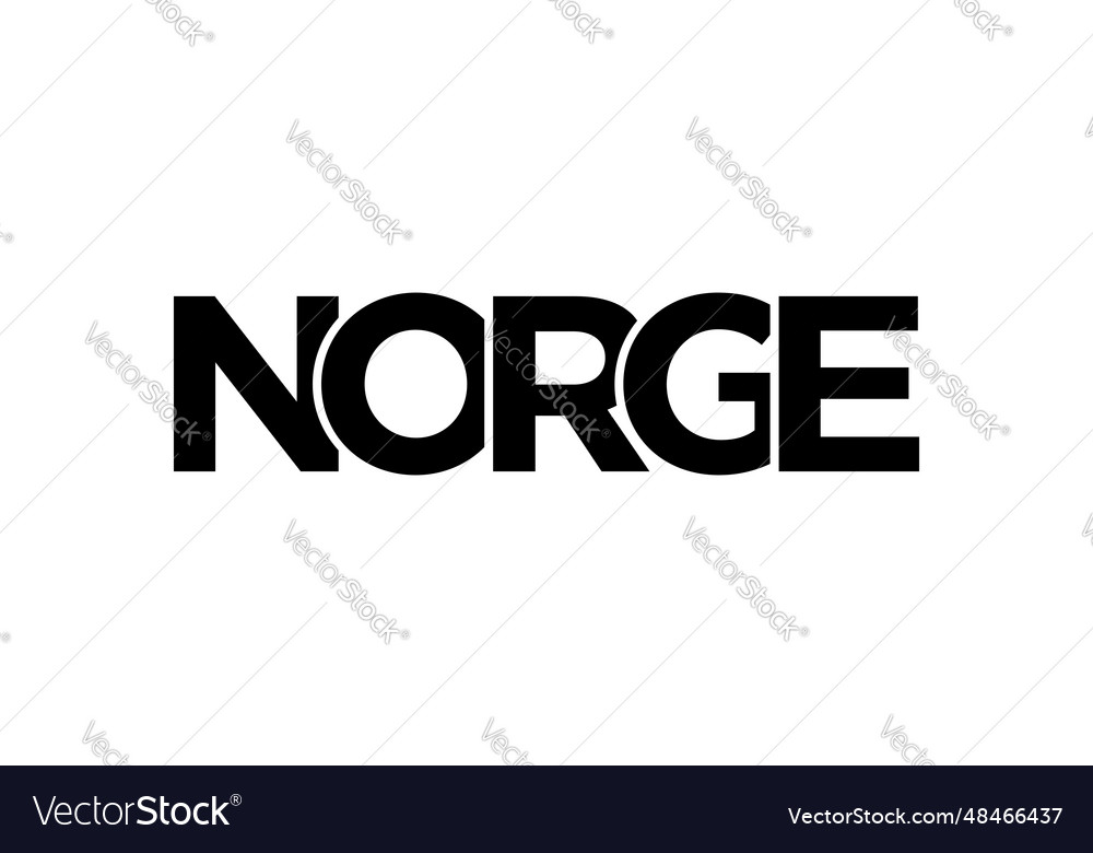 Norway emblem the design features a geometric Vector Image