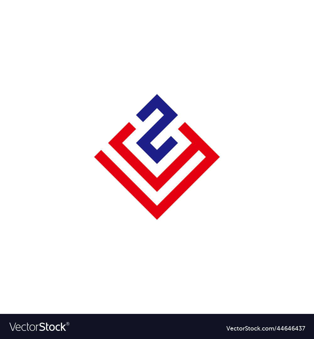 Number 2 and letter y square elegant geometric