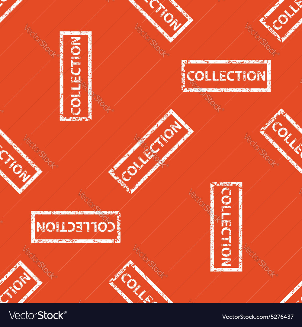 Orange collection stamp pattern Royalty Free Vector Image