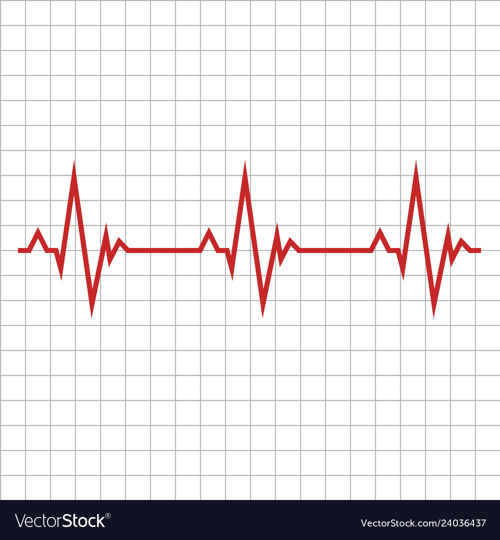 Pulse indicator of the state of the heart rhythm Vector Image