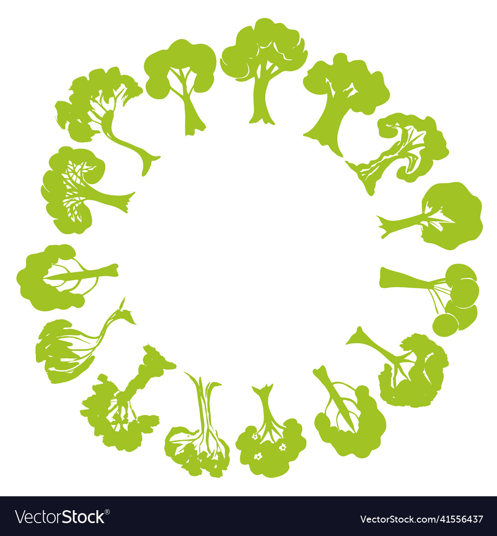 Round frame for your text collection tree Vector Image Round frame for your text collection tree