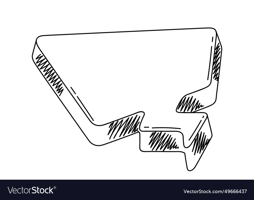 Sketch speech bubble image for design