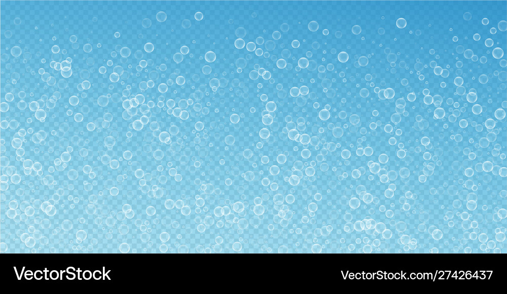 Soap bubbles abstract background blowing Vector Image