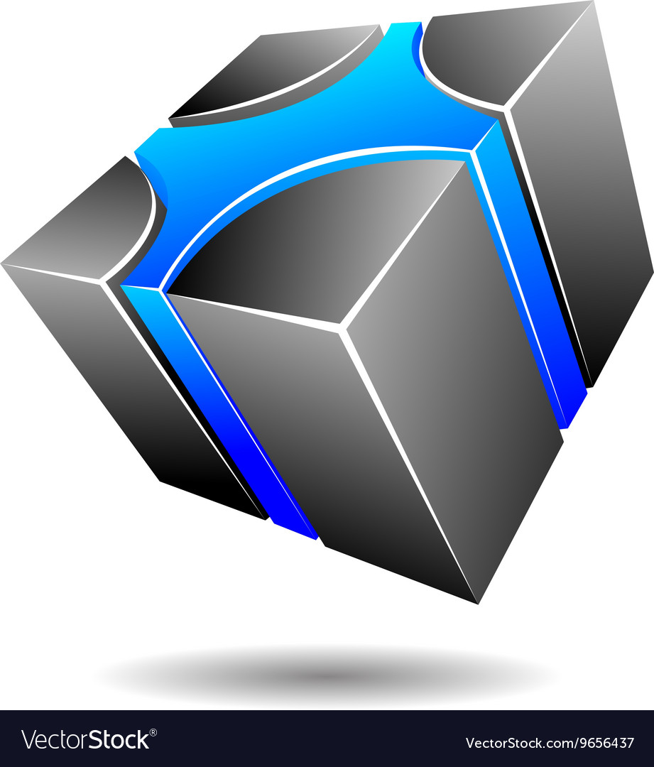 Solid block logo icon template