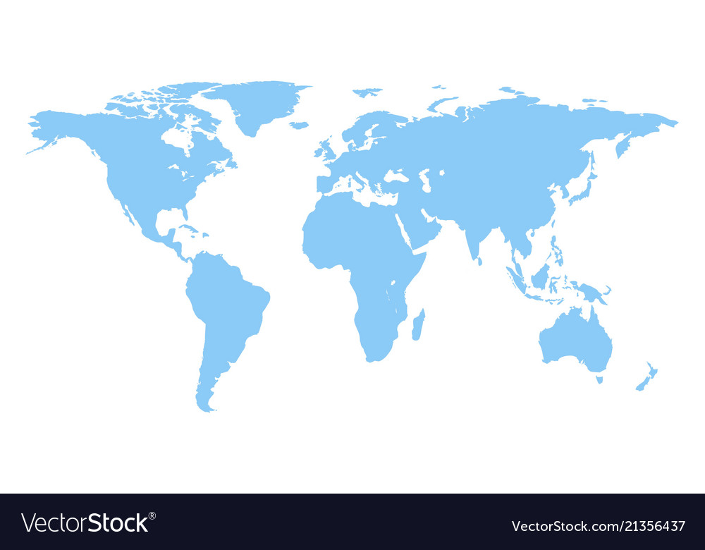 World Map - Isolated White Background