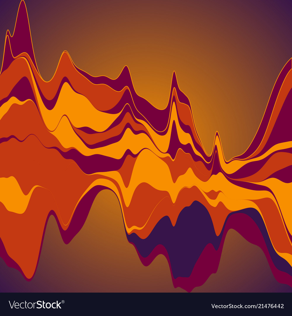 Big data visualization streamgraph futuristic vector image Big data visualization streamgraph futuristic
