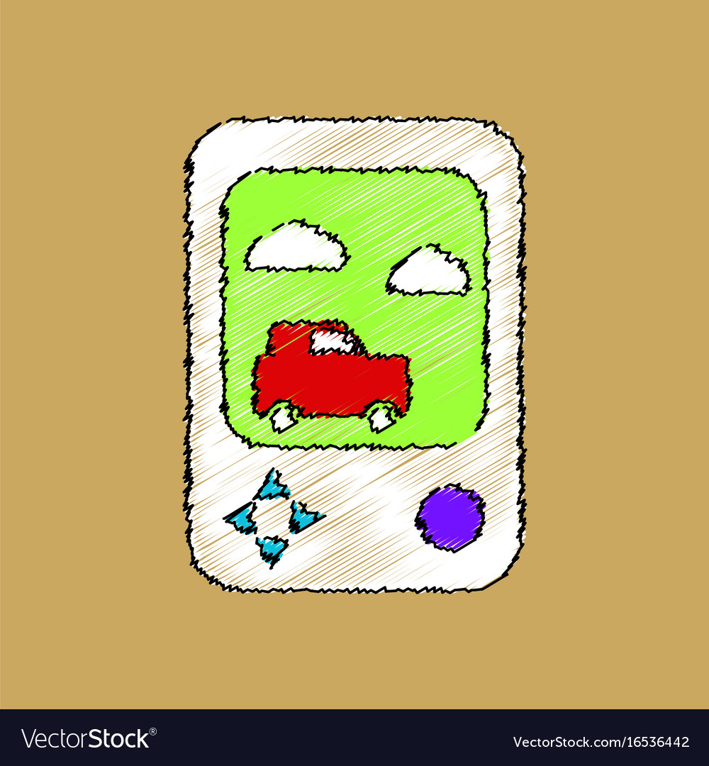 Flat shading style icon portable game