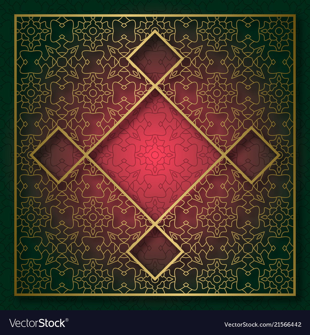 Golden cover frame patterned background