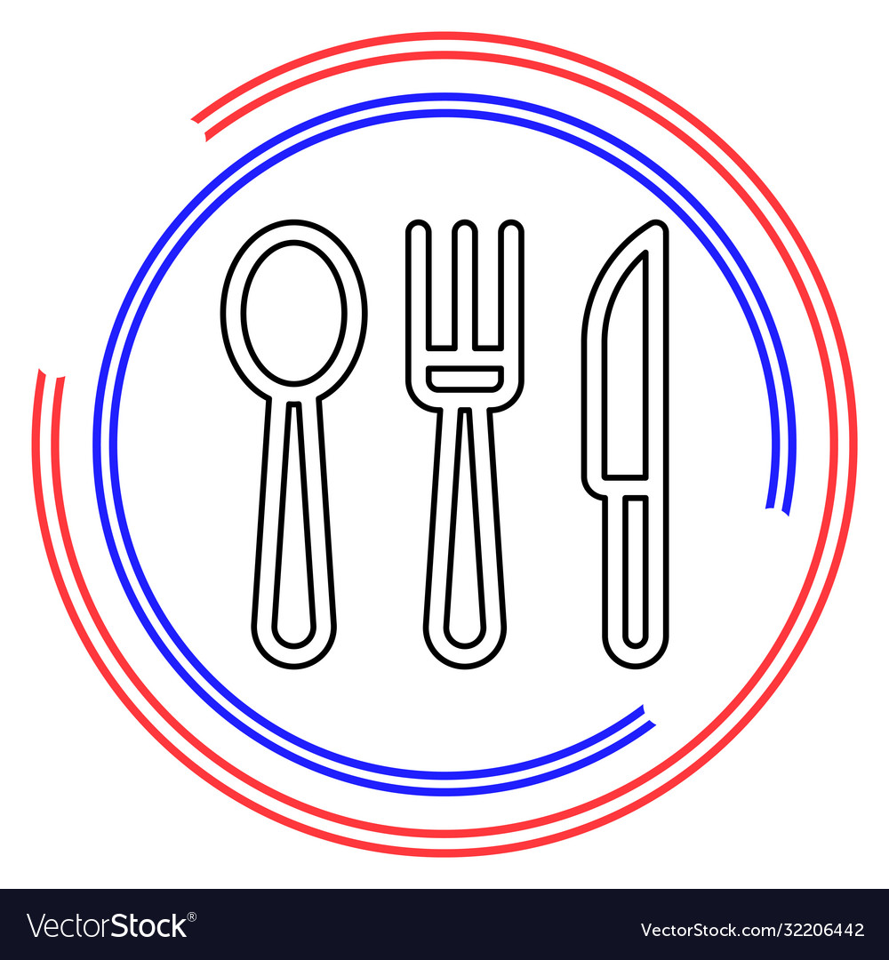 Knife fork and spoon icon