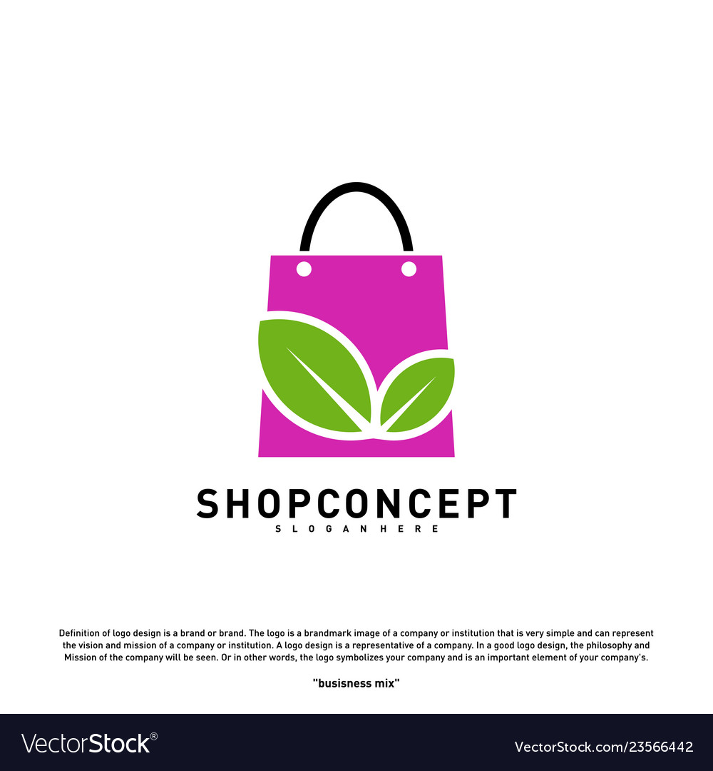 Natur Shop Logo Design Konzept Shopping Center