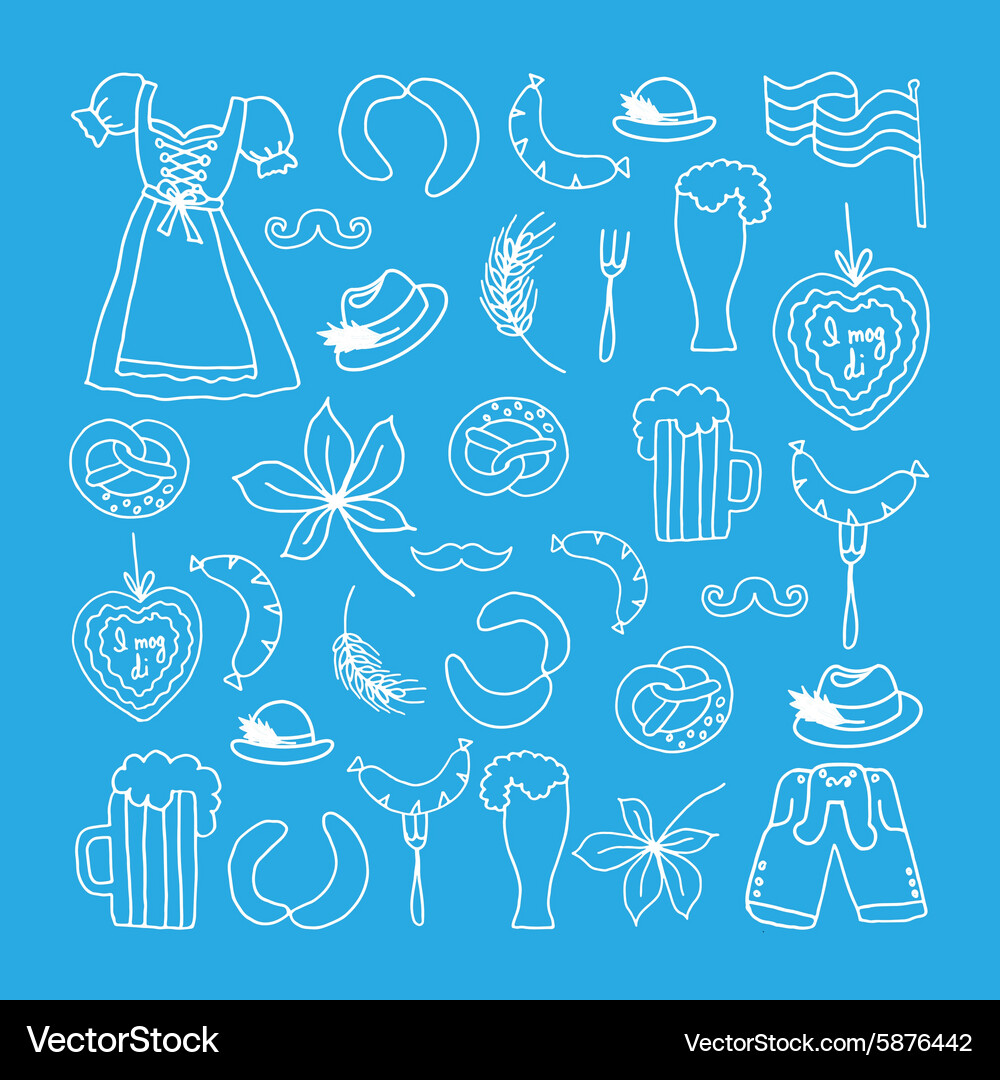 Oktoberfest elements set Royalty Free Vector Image
