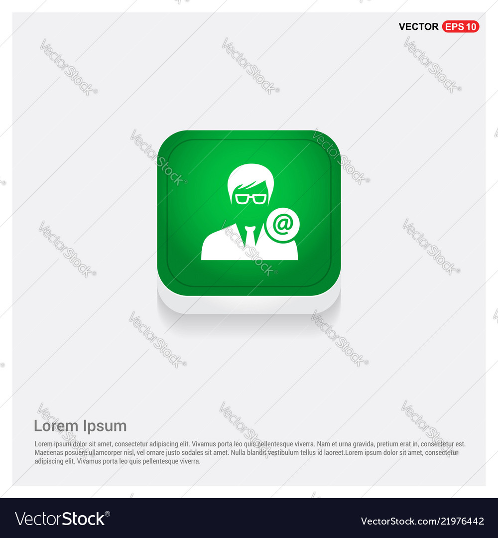 Protected user icon green web button