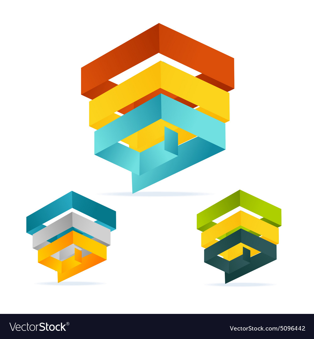 pyramid chart isometric templates with royalty free vector