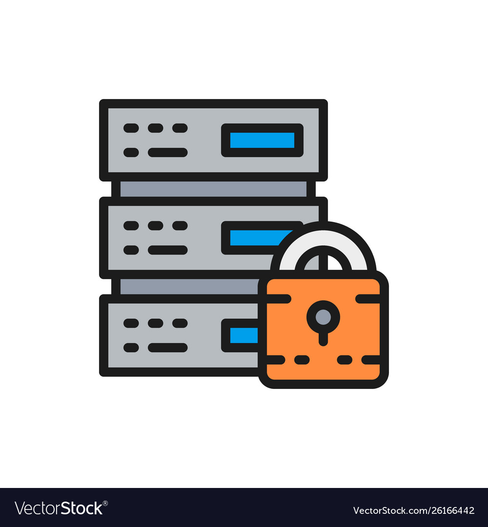 Safe Server geschütztes Rechenzentrum Web vector image Safe Server geschütztes Rechenzentrum Web