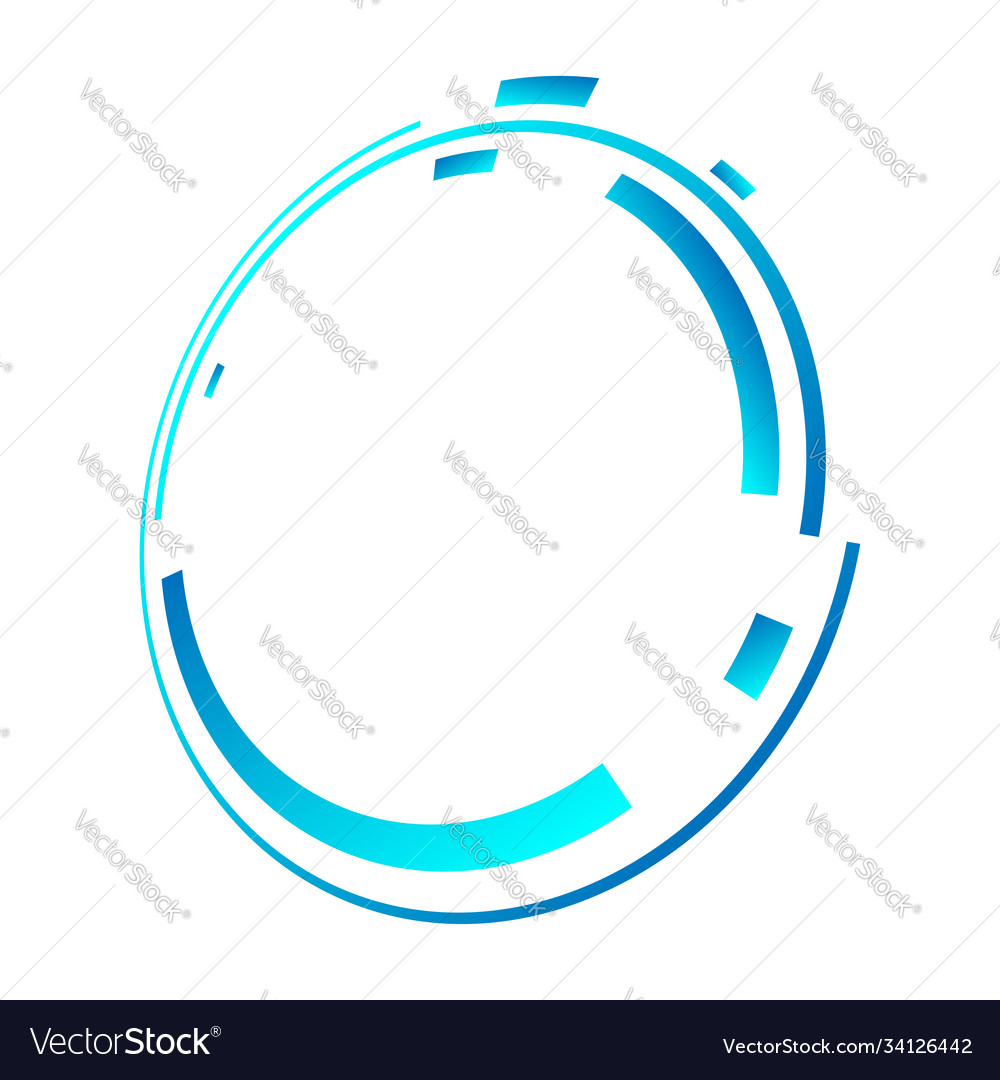 Sci-fi concentric geometric ring circle ui gui vector image Sci-fi concentric geometric ring circle ui gui