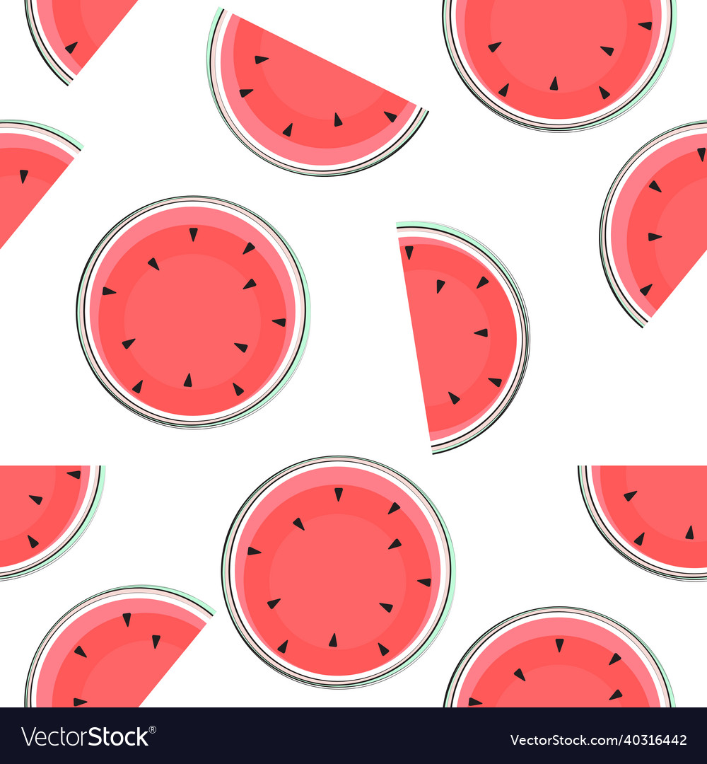 Seamless pattern background with watermelon vector image Seamless pattern background with watermelon